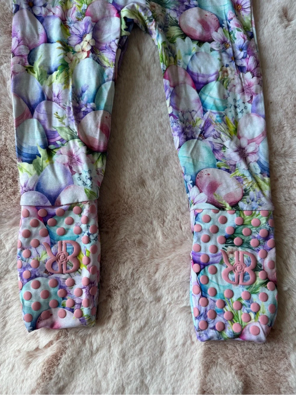 NWT Bums and Roses So Eggstra Ruffle Footie Size 6-9 months